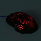 Мышь Qumo Fighter, игровая, проводная, оптическая, 3200 dpi, подсветка, USB, черно-синяя - Фото 5