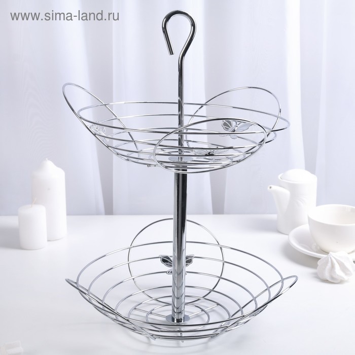 Фруктовница 2 яруса 27,5х27,5х40 см - Фото 1