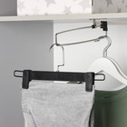 Вешалка для брюк и юбок с зажимами Доляна, 30×17 см, чёрная - Фото 2