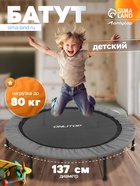 Батут детский ONLITOP, d=137 см, цвет серый - Фото 1