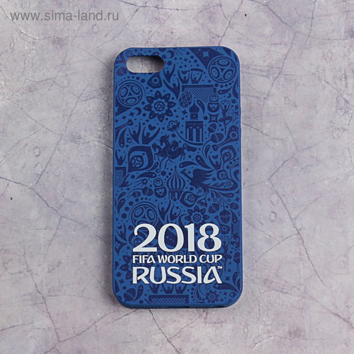 Чехол DEPPA FIFA WORLD CUP RUSSIAN 2018, iPhone 5/5S/SE, матовое покрытие - Фото 1