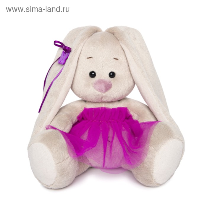 Мягкая игрушка "Зайка Ми" в пурпурной юбочке, 15 см - Фото 1