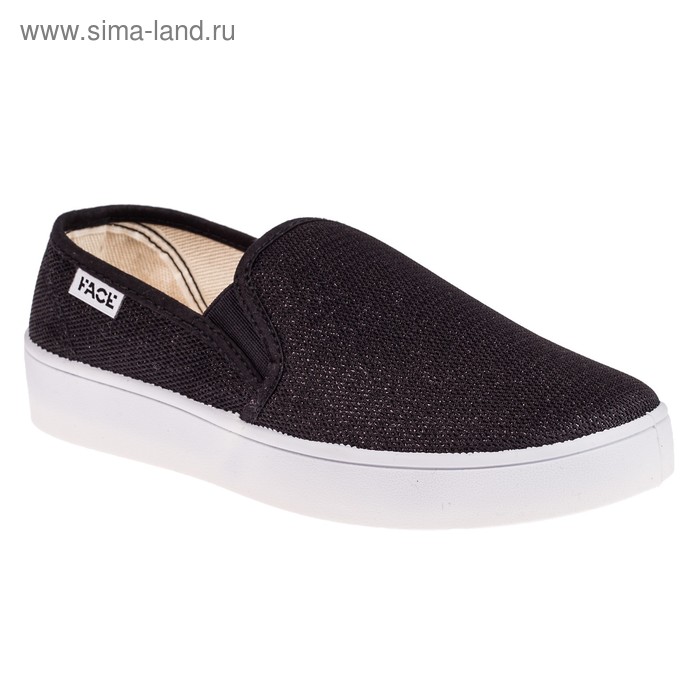 Слипоны женские Face арт. RT-03-01-01, цвет чёрный, размер 41 - Фото 1