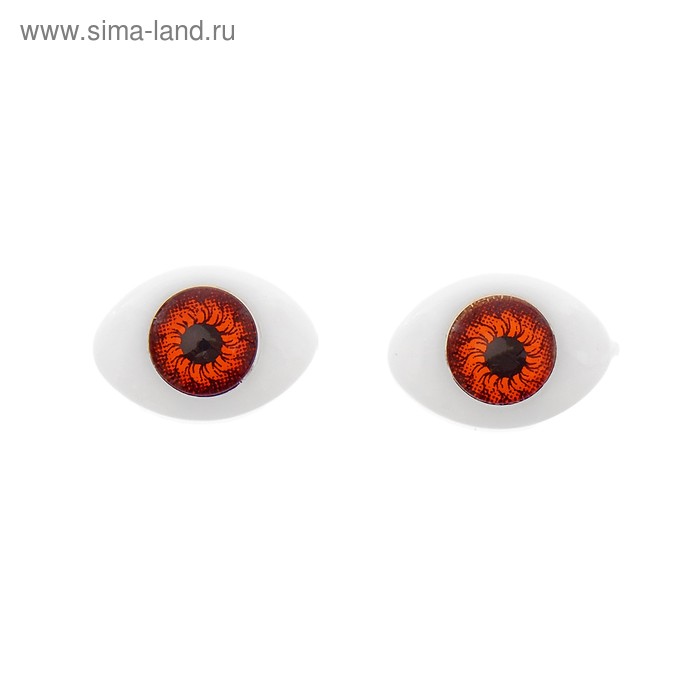 Глаза, набор 45 шт., размер радужки 6 мм, цвет карий - Фото 1