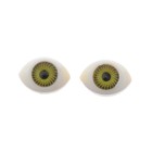 Глаза, набор 45 шт., размер радужки 6 мм, цвет зелёный - Фото 1