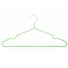 Плечики-вешалки для одежды Доляна, размер 40-44, антискользящее покрытие, цвет зелёный - Фото 3