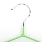 Плечики-вешалки для одежды Доляна, размер 40-44, антискользящее покрытие, цвет зелёный - Фото 4