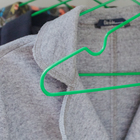 Плечики-вешалки для одежды Доляна, размер 40-44, антискользящее покрытие, цвет зелёный - Фото 2