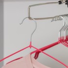 Плечики-вешалки для одежды Доляна, размер 40-44, антискользящее покрытие, цвет розовый - Фото 2