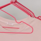 Плечики-вешалки для одежды Доляна, размер 40-44, антискользящее покрытие, цвет розовый - Фото 3