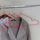 Плечики-вешалки для одежды Доляна, размер 40-44, антискользящее покрытие, цвет розовый - Фото 7