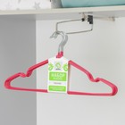 Плечики-вешалки для одежды Доляна, размер 40-44, антискользящее покрытие, цвет розовый - Фото 4