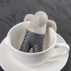 Ситечко для чая Доляна «Человечек», 8.5×7×3 см, цвет серый - Фото 1
