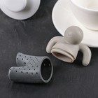 Ситечко для чая Доляна «Человечек», 8.5×7×3 см, цвет серый - Фото 2