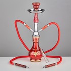 Кальян «Илхами», 42 см, 2 трубки, красный - Фото 1
