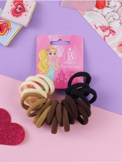Резинки для волос «Махрушка», набор 20 шт., простые