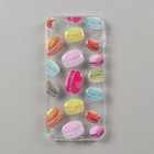Чехол LuazON "Макаруны" для телефона iPhone 5/5s, силиконовый, прозрачный - Фото 1