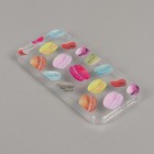 Чехол LuazON "Макаруны" для телефона iPhone 5/5s, силиконовый, прозрачный - Фото 2