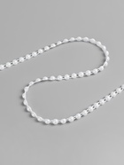 Жемчуг на нитях, с голографией, плоский, 6 мм, 9±1 м, белый - Фото 2