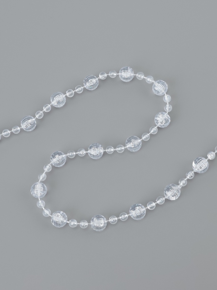 Бусы на нитях, 8 мм, 9±1 м, прозрачные