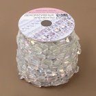 Бусины на нитях, с голографией, 9±1 м, прозрачные - Фото 3