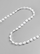 Жемчуг на нитях, с голографией, плоский, 10 мм, 9±1 м, белый - Фото 2