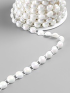 Жемчуг на нитях, с голографией, плоский, 10 мм, 9±1 м, белый - Фото 3