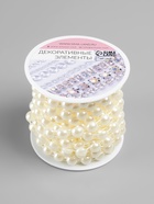 Жемчуг на нитях, плоский, 10 мм, 9±1 м, цвет молочный 3021115