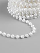 Жемчуг на нитях, круглый, 6 мм, 9±1 м, белый - Фото 2