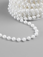 Жемчуг на нитях, круглый, 6 мм, 9±1 м, белый - Фото 3