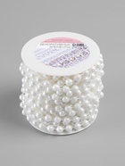 Жемчуг на нитях, круглый, 8 мм, 9±1 м, белый - Фото 4