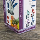 Набор кухонный «Изгиб», керамика, 6 предметов: ножи 7.5 см, 10 см, 13 см, 15 см, овощечистка, подставка, фиолетовый - Фото 10