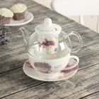 Набор чайный «Прекрасная весна», 3 предмета: чайник 300 мл, чашка 200 мл, блюдце 14 см - Фото 1