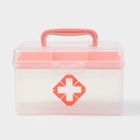 Аптечка, 15.5×9×9.5 см, пластик, прозрачный корпус, МИКС - Фото 2