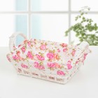 Корзина для хранения плетёная Доляна «Лето», 26×17×11,5 см, цвет белый - Фото 1