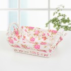 Корзина для хранения плетёная Доляна «Лето», 26×17×11,5 см, цвет белый - Фото 2