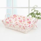 Корзина для хранения плетёная Доляна «Лето», 38×25×14 см, цвет белый - Фото 1