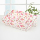 Корзина для хранения плетёная Доляна «Лето», 38×25×14 см, цвет белый - Фото 2