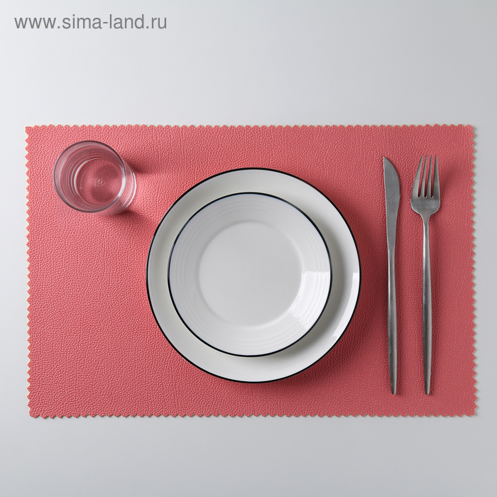 Салфетка сервировочная на стол «Эко стиль», 42×28 см, цвет розовый - Фото 1