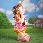 Садовая фигура "Девочка с гармошкой" розовое платье 27х23х59см - Фото 2