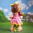 Садовая фигура "Девочка с гармошкой" розовое платье 27х23х59см - Фото 4