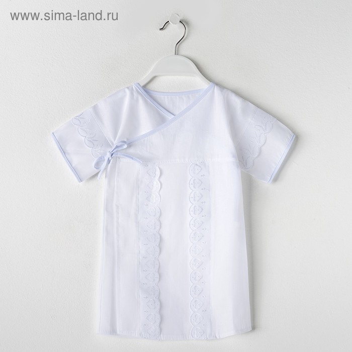 Рубашка крестильная А.1408, белый, рост 74 (24) - Фото 1