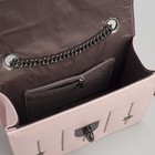 Сумка женская, отдел на замке, длинная цепь, цвет розовый - Фото 5