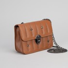 Сумка женская, отдел на замке, длинная цепь, цвет рыжий - Фото 1