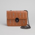 Сумка женская, отдел на замке, длинная цепь, цвет рыжий - Фото 2