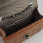 Сумка женская, отдел на замке, длинная цепь, цвет рыжий - Фото 5