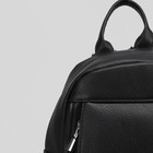 Рюкзак молодёжный, отдел на молнии, 3 наружных кармана, цвет чёрный - Фото 4