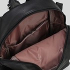 Рюкзак молодёжный, отдел на молнии, 3 наружных кармана, цвет чёрный - Фото 5