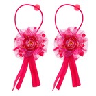 резинка для волос "Маленькая модница" ткань цветы (набор 2 шт) - Фото 1