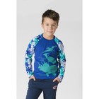 Лонгслив для мальчика "Дино", индиго, р-р 36 (134-140 см) 9-10 л 100 % хл - Фото 2